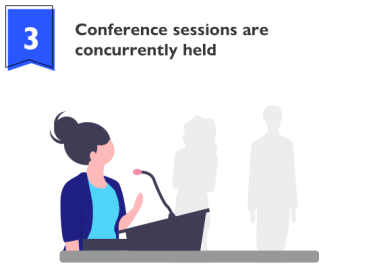 Conference sessions are concurrently held