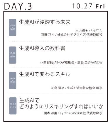 講演詳細（3日目）