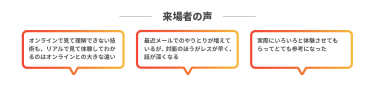 来場者の声