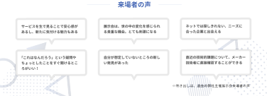 来場者の声